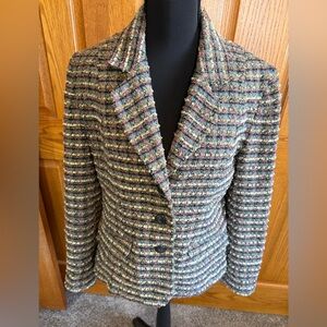 Beautiful vintage rainbow tweet blazer made in Austria size 40